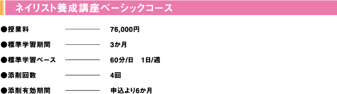 ネイリスト養成講座ベーシックコース