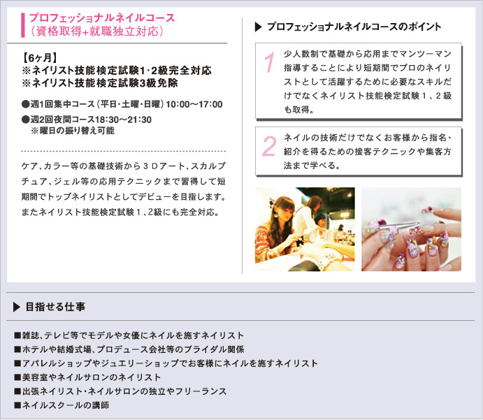 プロフェッショナルネイルコース
