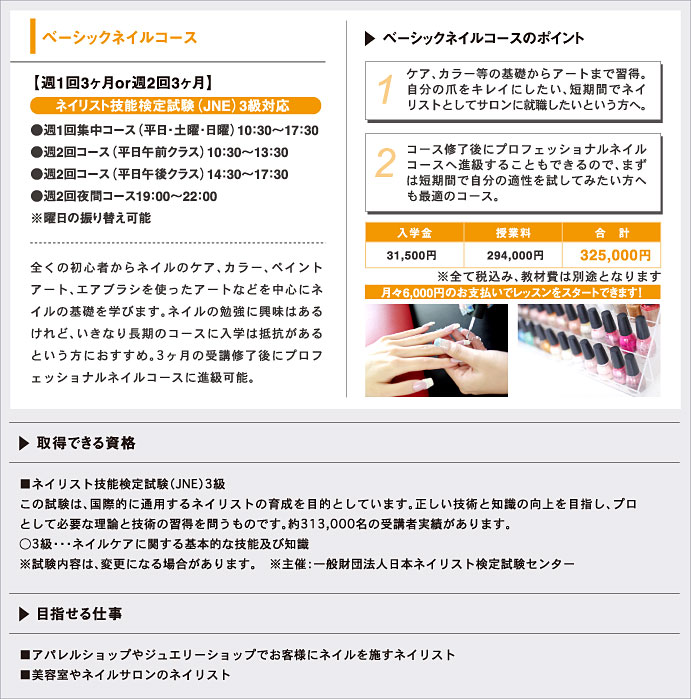 ベーシックネイルコース