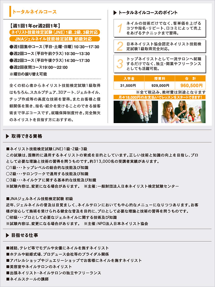 トータルネイルコース