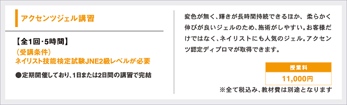 アクセンツジェル講習