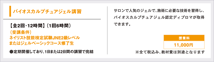 バイオスカルプチュアジェル講習